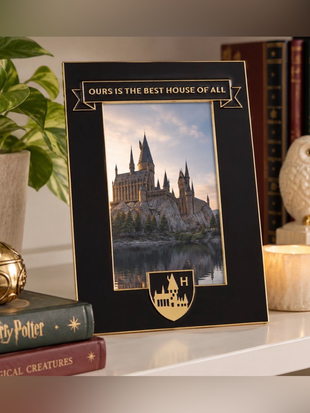 Harry Potter “Ours is the best house of all” Black Metal Picture Frame NEW 4”x6”